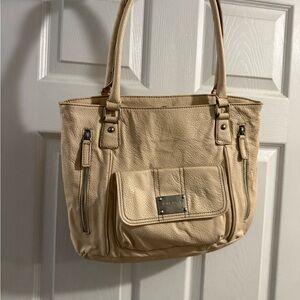 Nine West Cream Tote Bag with Front Pocket